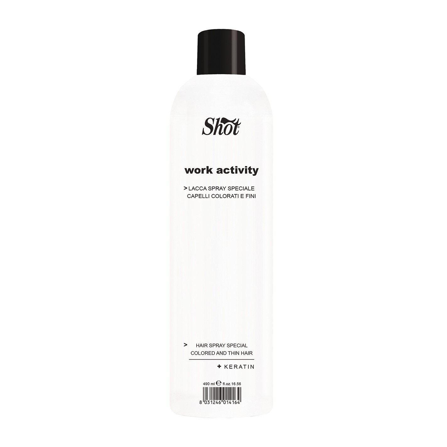 Лак для тонких и окрашенных волос Shot Work Activity Thin&Colored Hair Spray 490ml 1 Shot Work Activity Thin&Colored Hair Spray