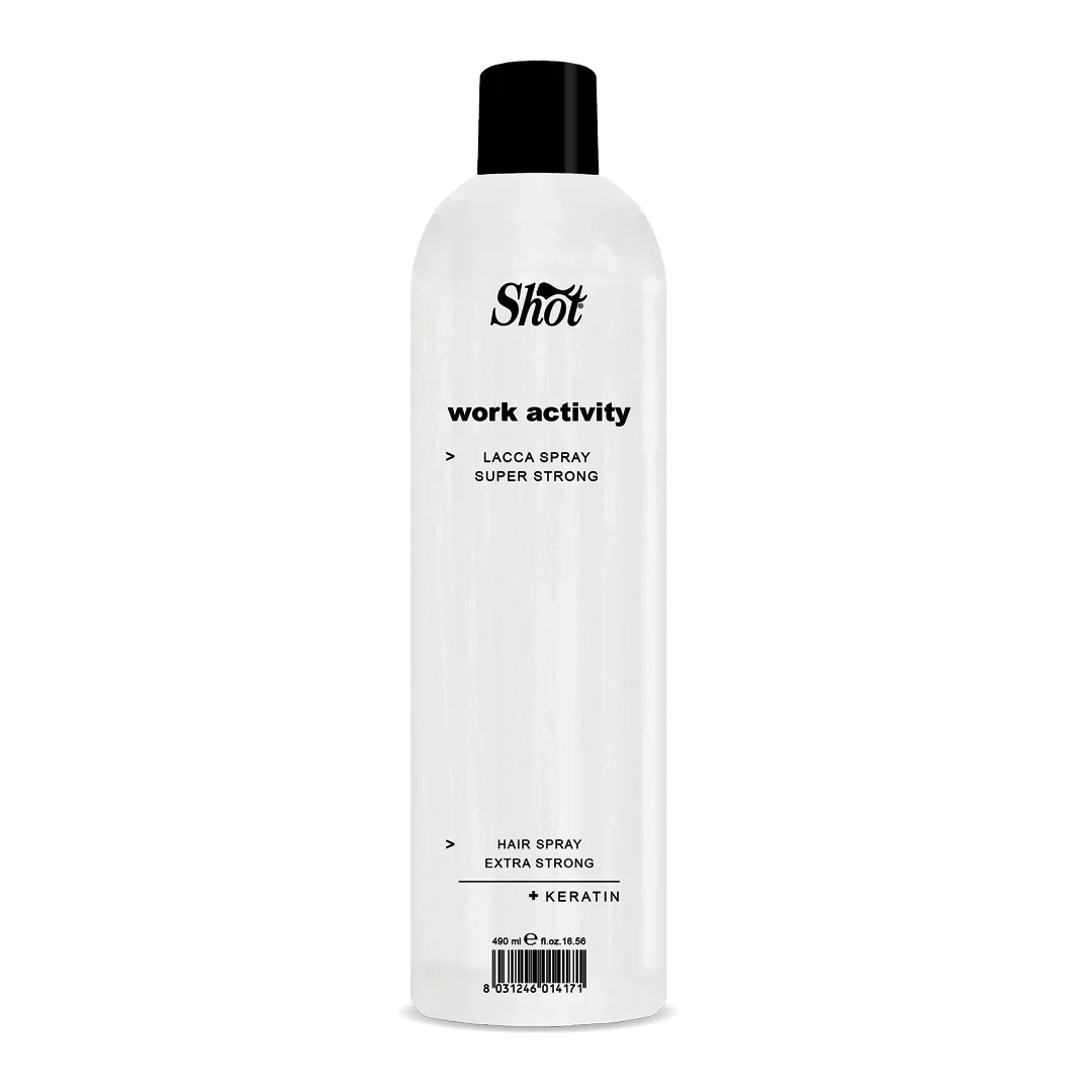 Лак для волос суперсильной фиксации Shot Work Activity Hair Spray Super Strong 490ml 1 Beauty-glow.md Shot Work Activity Hair Spray Super strong